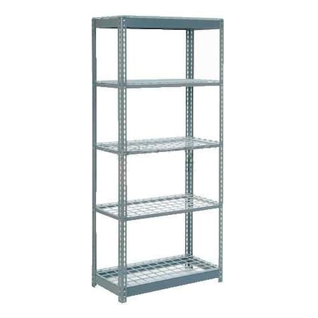 Global Industrial 5 Shelf, Boltless Shelving, Starter, 36inW x 24inD x 84inH, Wire Deck B2297456